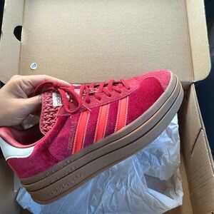 Never worn Adidas Red Gazelle Bold